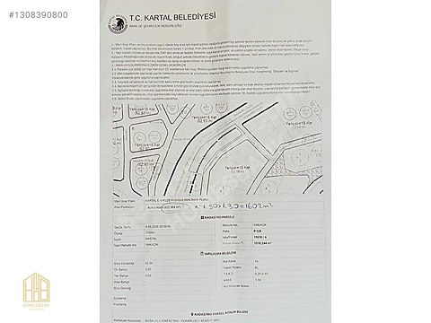 KARTAL YAKACIK SAMANDIRA CADDE CEPHE 15 KAT İMARLI 300 M2 ARSA